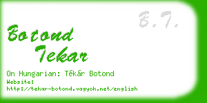 botond tekar business card